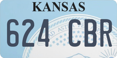KS license plate 624CBR