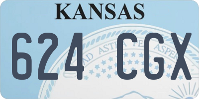 KS license plate 624CGX