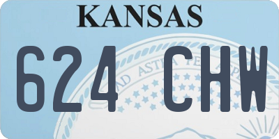 KS license plate 624CHW