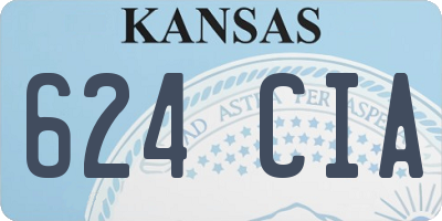 KS license plate 624CIA