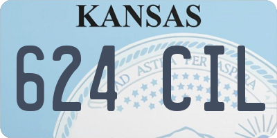 KS license plate 624CIL