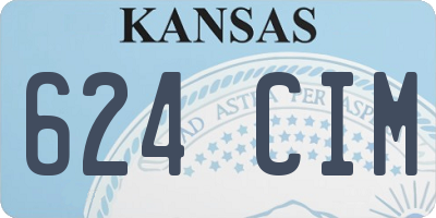 KS license plate 624CIM