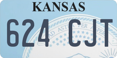 KS license plate 624CJT