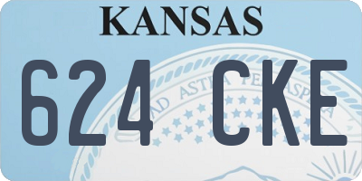 KS license plate 624CKE
