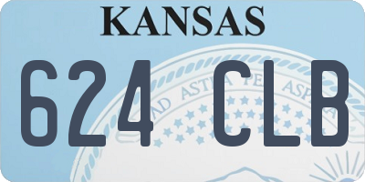 KS license plate 624CLB