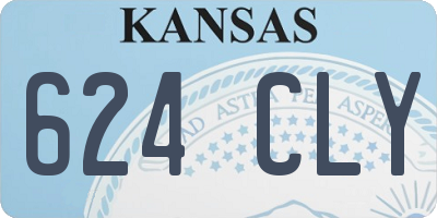 KS license plate 624CLY