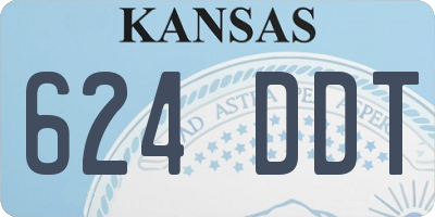 KS license plate 624DDT