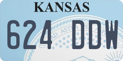 KS license plate 624DDW