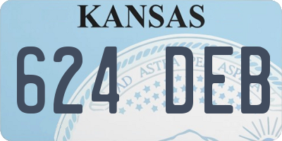 KS license plate 624DEB