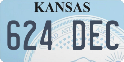 KS license plate 624DEC