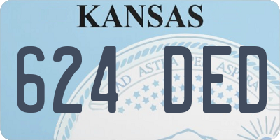 KS license plate 624DED