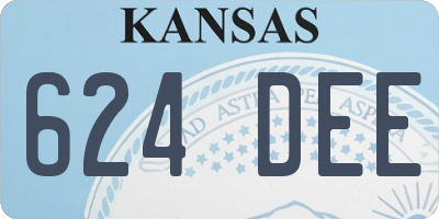 KS license plate 624DEE