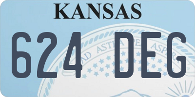 KS license plate 624DEG