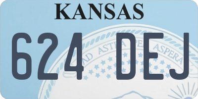 KS license plate 624DEJ