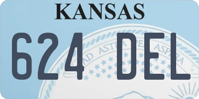 KS license plate 624DEL