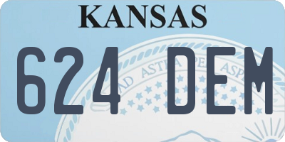 KS license plate 624DEM