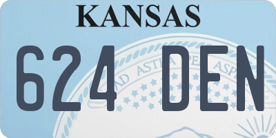 KS license plate 624DEN
