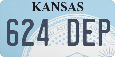 KS license plate 624DEP