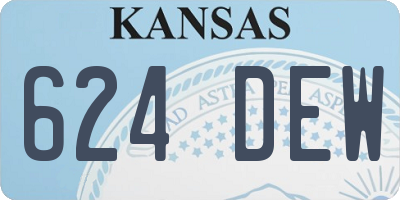 KS license plate 624DEW
