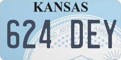 KS license plate 624DEY