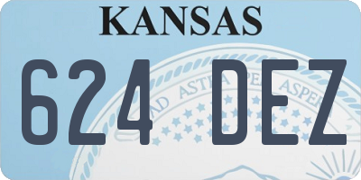 KS license plate 624DEZ