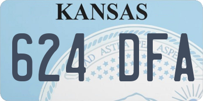 KS license plate 624DFA