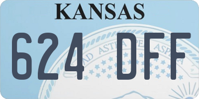 KS license plate 624DFF