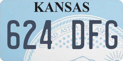 KS license plate 624DFG