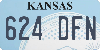 KS license plate 624DFN
