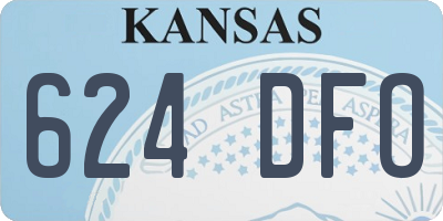 KS license plate 624DFO