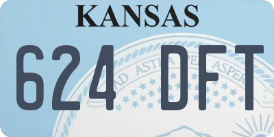 KS license plate 624DFT