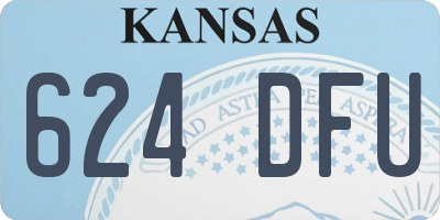 KS license plate 624DFU