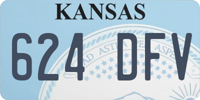 KS license plate 624DFV