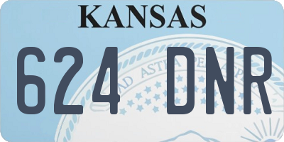 KS license plate 624DNR