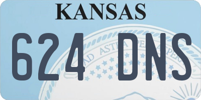 KS license plate 624DNS