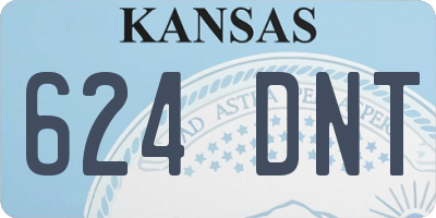 KS license plate 624DNT