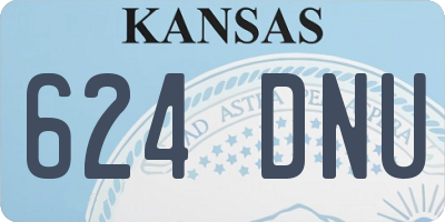 KS license plate 624DNU