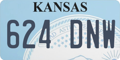KS license plate 624DNW