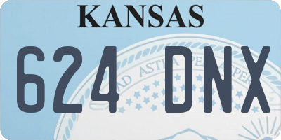 KS license plate 624DNX