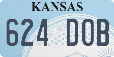 KS license plate 624DOB