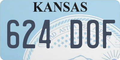 KS license plate 624DOF