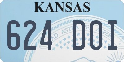 KS license plate 624DOI