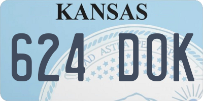 KS license plate 624DOK