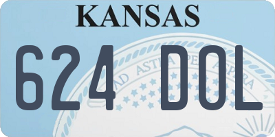 KS license plate 624DOL