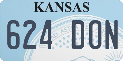 KS license plate 624DON