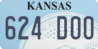 KS license plate 624DOO