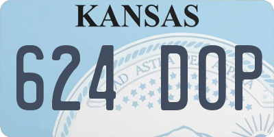 KS license plate 624DOP