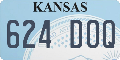 KS license plate 624DOQ