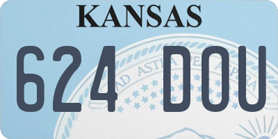 KS license plate 624DOU