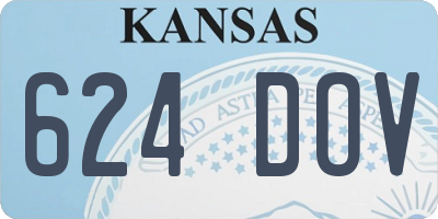 KS license plate 624DOV